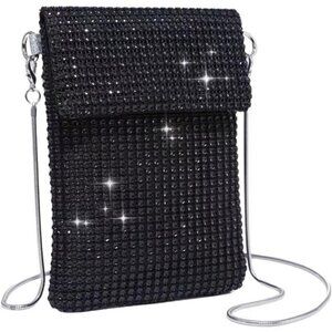 Women's Crossbody Bag Glitter Rhinestone Evening Bag Purse Sequin Handbag
